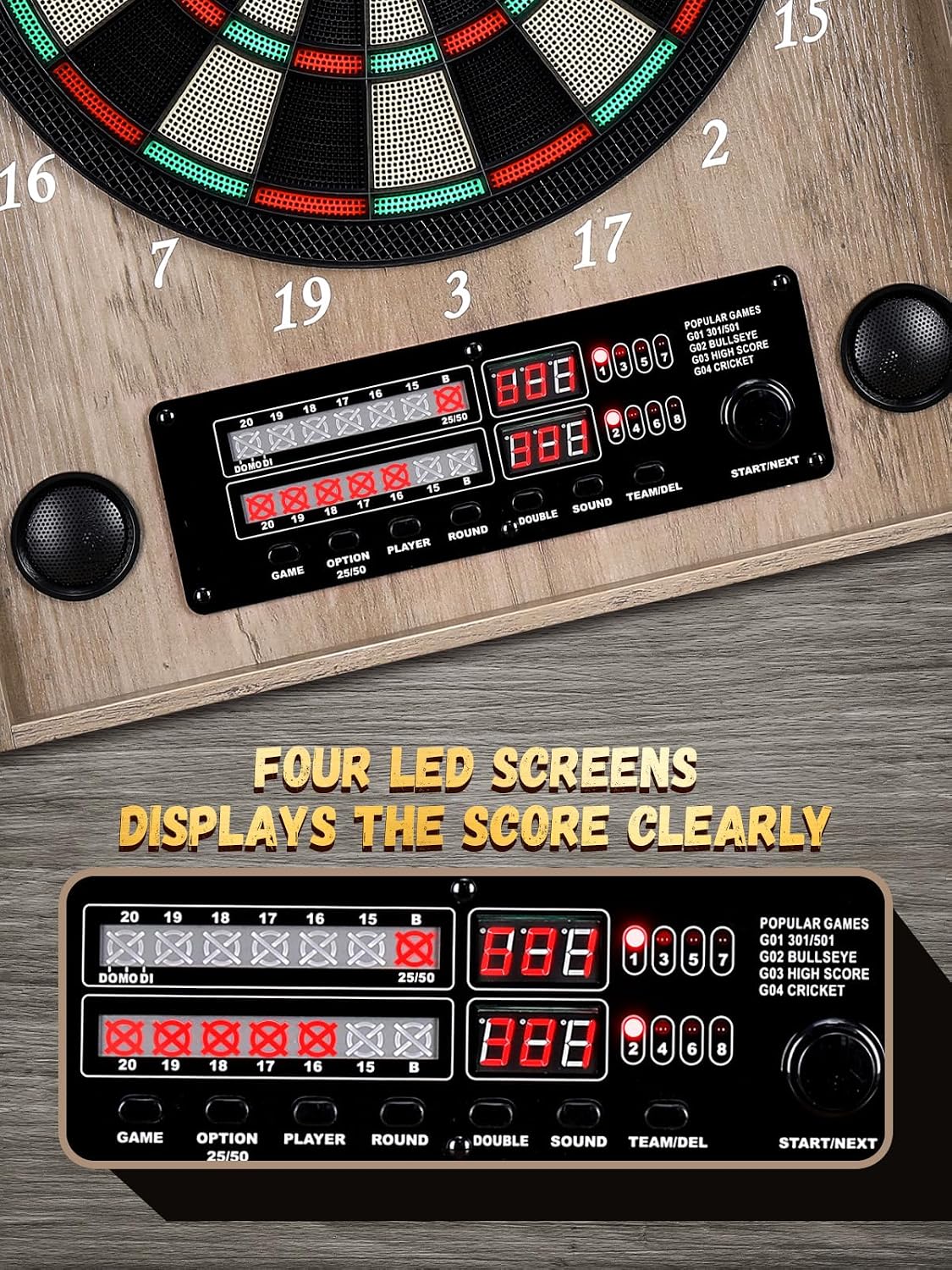^Electronic Dart Board, Decora - Electronic Dartboard Cabinet 评论和价格