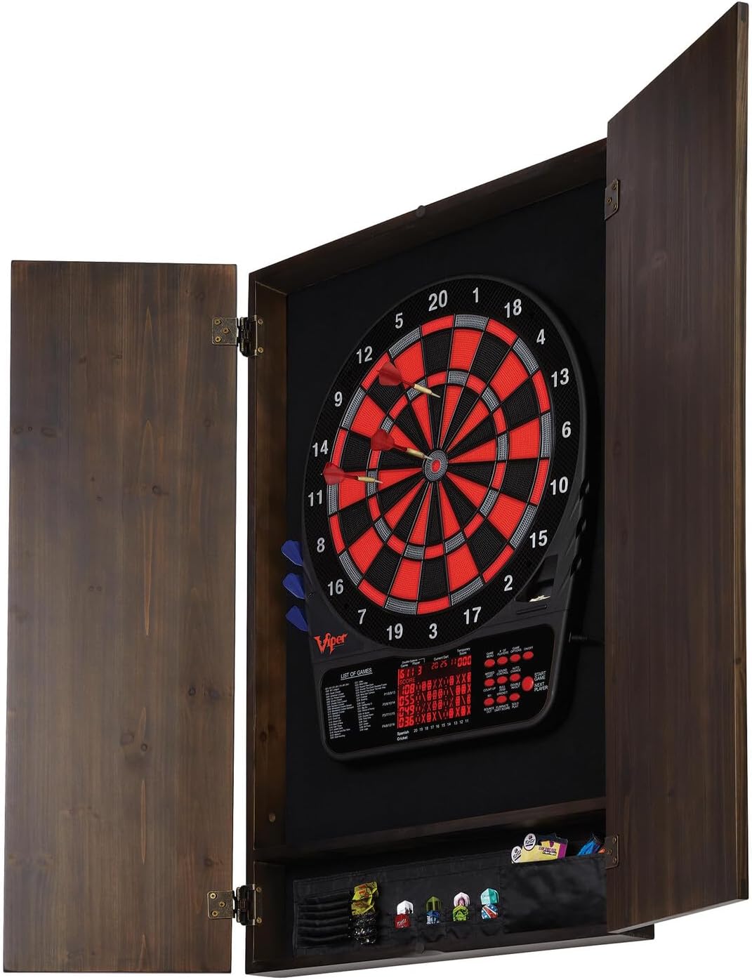 ^Viper Metropolitan Solid Wood - Electronic Dartboard Cabinet 评论和价格